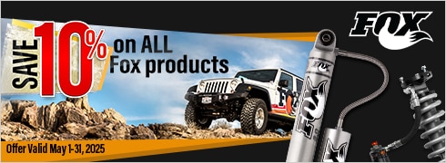 Save 10% On All Fox Suspension Products