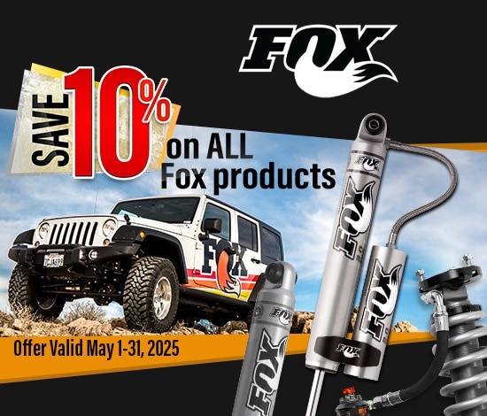 Save 10% On All Fox Suspension Products