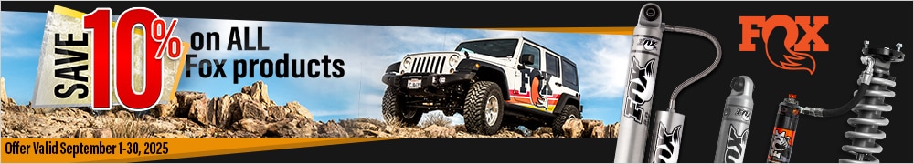 Save 10% On All Fox Suspension Products