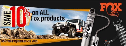 Save 10% On All Fox Suspension Products