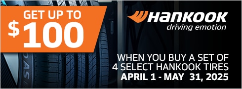 Get up to a $100 Hankook Prepaid Mastercard®