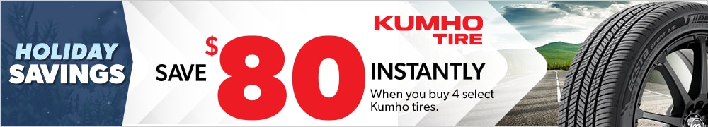 Holiday Savings | Save $80 Instantly on 4 Select Kumho Tires