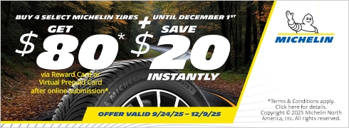 Buy a set of four and get an $80* Visa® Reward Card or Visa® Virtual Account after online submission.