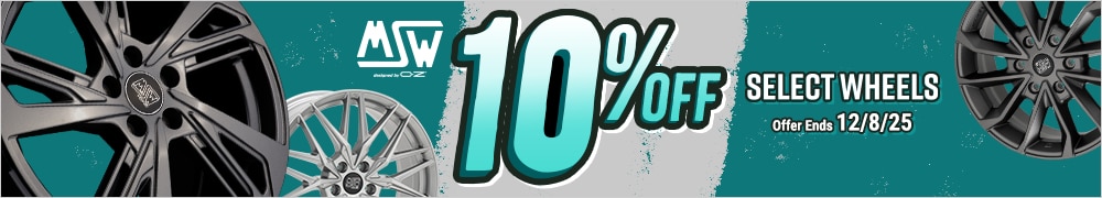 10% Off Select MSW Wheels