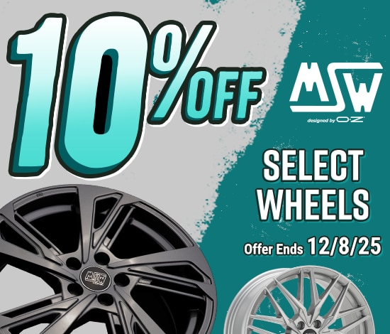10% Off Select MSW Wheels