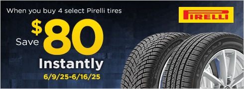 Save $80 Instantly on Four Select Pirelli Tires