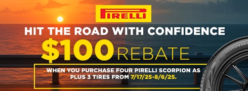 Get $100 Back When You Buy 4 Pirelli Scorpion AS Plus 3 Tires