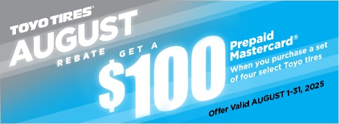 Buy a set of four and get a $100 Prepaid Mastercard