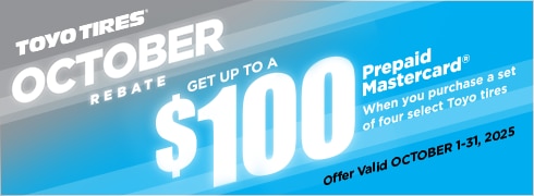 Get Up to a $100 Back from Toyo Tires