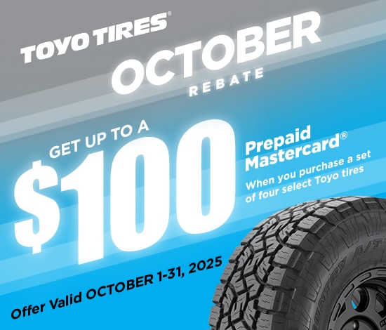Get Up to a $100 Back from Toyo Tires