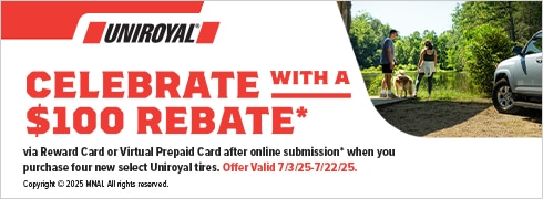 Buy a set of four and get a $100 Reward Card or Virtual Accont