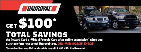 Get $100* total savings via Visa Reward Card or Visa Virtual Prepaid Card after online submission