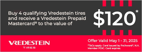 Buy a set of four and get a $120 Prepaid Mastercard