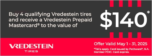 Buy a set of four and get a $140 Prepaid Mastercard