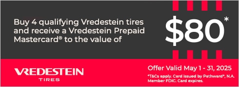 Buy a set of four and get an $80 Prepaid Mastercard