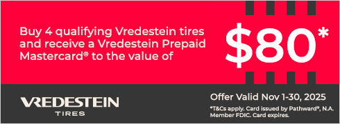 Buy a set of four and get a $80 Prepaid Mastercard