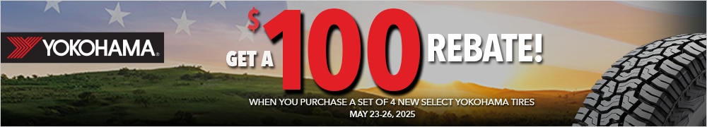Yokohama: Get a $100 Memorial Day Rebate
