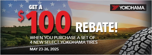 Yokohama: Get a $100 Memorial Day Rebate