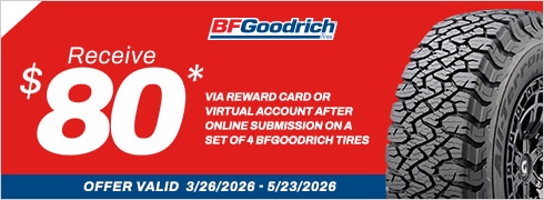 Buy a set of 4 and get $80 after online submission*