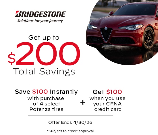 Bridgestone: Get Up to $200 Total Savings