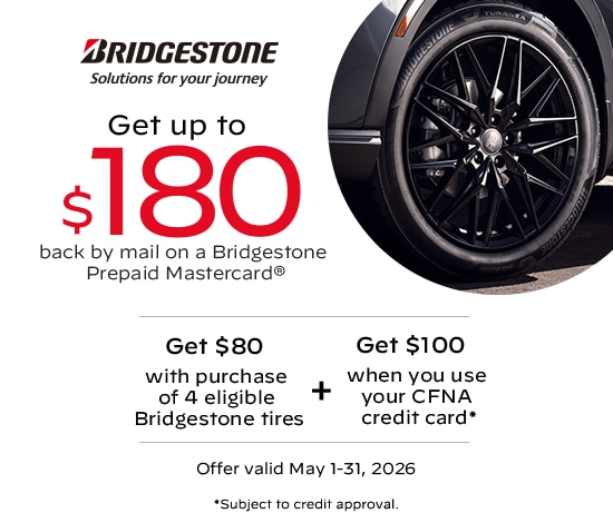 Get an $80 Bridgestone Mastercard by Mail