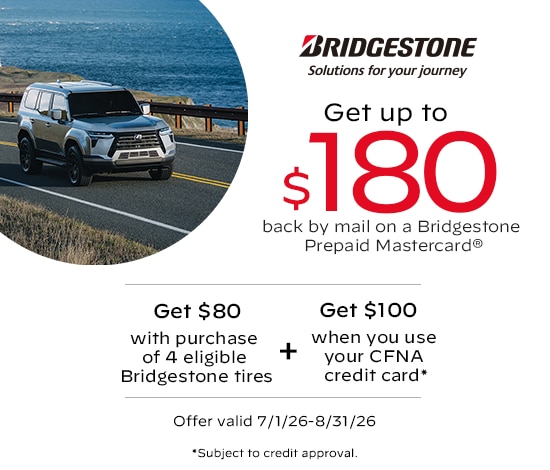 Get an $80 Bridgestone Mastercard by Mail