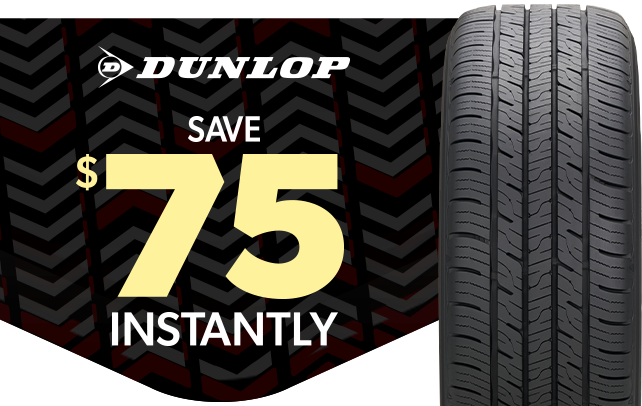 Buy a set of four Dunlop Blue Response A/S Tires, Save $75 Instantly
