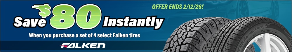 Buy a Set of 4 Select Falken Tires, Save $80 Instantly