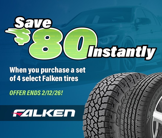 Buy a Set of 4 Select Falken Tires, Save $80 Instantly