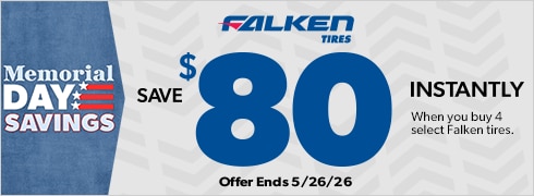 Memorial Day Savings: Buy 4 Select Falken Tires, Save $80 Instantly
