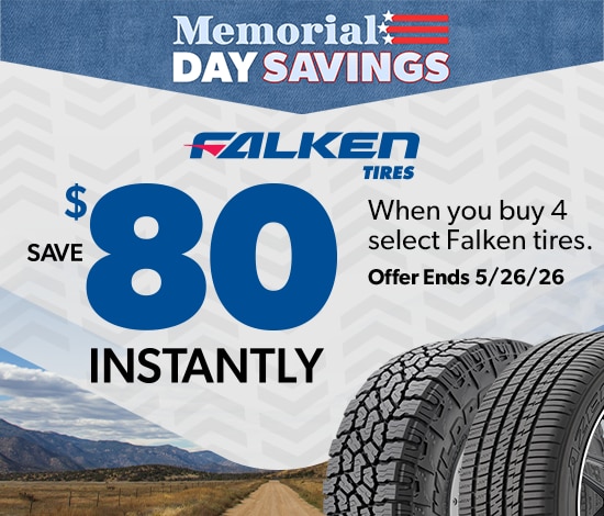 Memorial Day Savings: Buy 4 Select Falken Tires, Save $80 Instantly