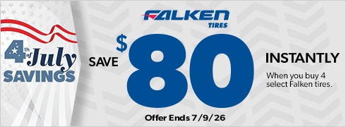 4th of July Savings: Buy 4 Select Falken Tires, Save $80 Instantly