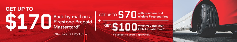 Get up to a $70 Firestone Prepaid Mastercard by Mail