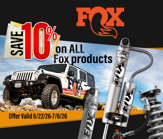 Save 10% On All Fox Suspension Products