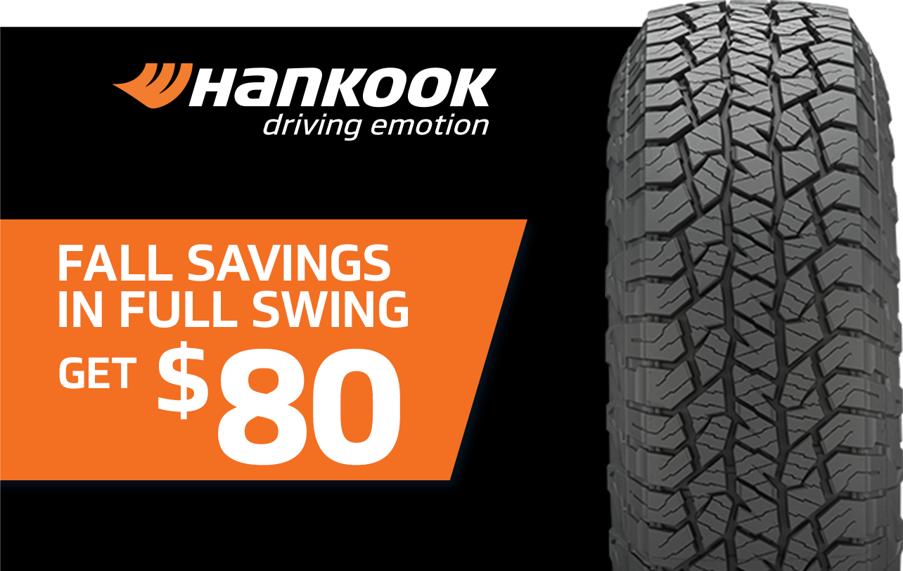 Buy 4 Select Hankook Tires, Get $80 Back