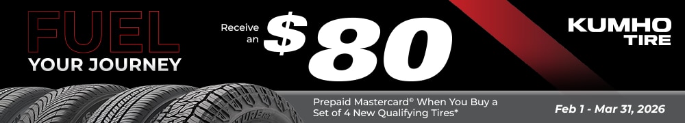Get an $80 Kumho Prepaid Mastercard
