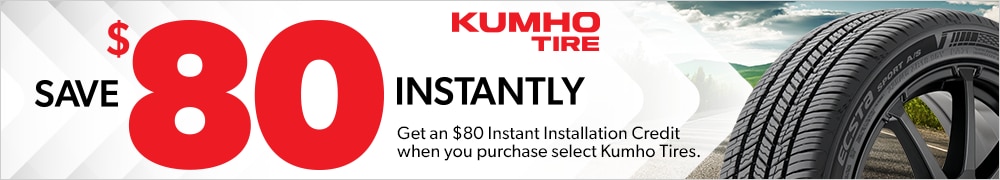 Buy a Set of 4 Select Kumho Tires, Save $80 Instantly
