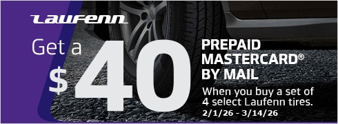 Buy 4 Select Laufenn Tires, Get a $40 Laufenn Prepaid Mastercard by Mail