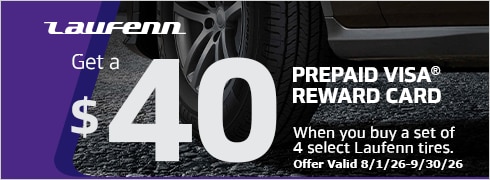 Buy 4 Select Laufenn Tires, Get a $40 Hankook Prepaid Visa® Reward Card