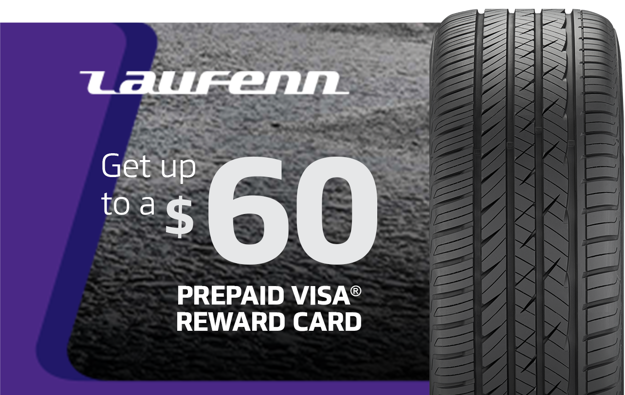 Buy 4 Select Laufenn Tires, Get Up to a $60 Hankook Prepaid Visa® Reward Card