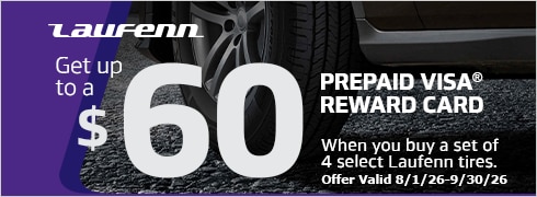 Buy 4 Select Laufenn Tires, Get Up to a $60 Hankook Prepaid Visa® Reward Card