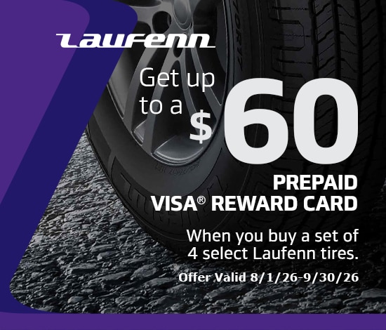 Buy 4 Select Laufenn Tires, Get Up to a $60 Hankook Prepaid Visa® Reward Card