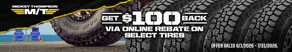 Mickey Thompson: Get $100 Back Via Online Rebate