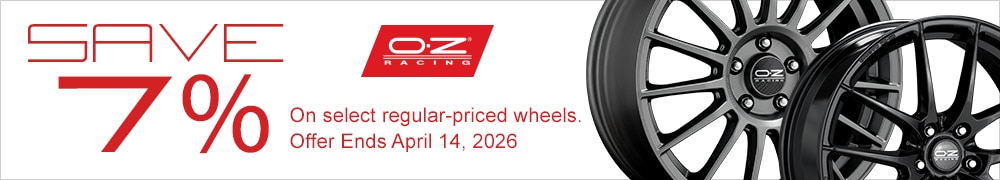 Save 7% on Select Regular-Priced OZ Racing Wheels