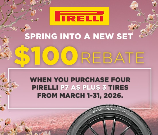 Buy 4 P7 AS Plus 3 Tires, Get a $100 Pirelli Visa® Prepaid Card
