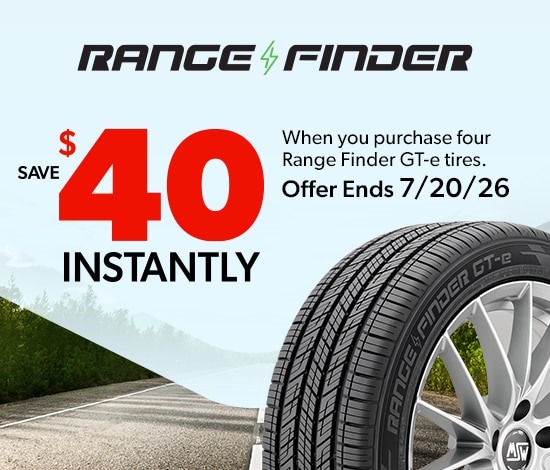 Buy 4 Range Finder GT-e Tires, Save $40 Instantly
