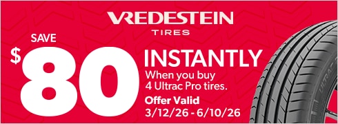 Buy a Set of 4 Vredestein Ultrac Pro Tires, Save $80 Instantly