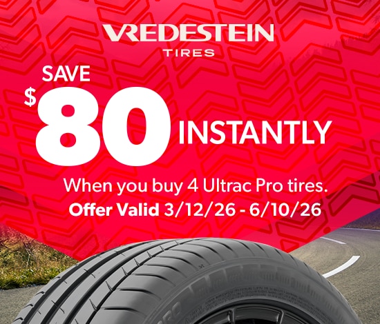 Buy a Set of 4 Vredestein Ultrac Pro Tires, Save $80 Instantly