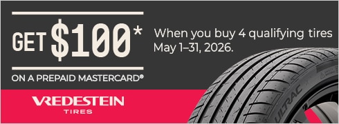 Get a $100 Vredestein Tires Prepaid Mastercard