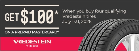 Get a $100 Vredestein Tires Prepaid Mastercard